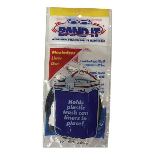 Trash Can Loops, for 5 gal to 20 gal Can, 0.25" x 16", Black, 36/Carton