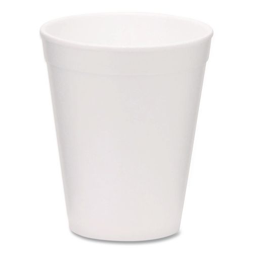 Foam Drink Cups, 10 oz, White, 1,000/Carton