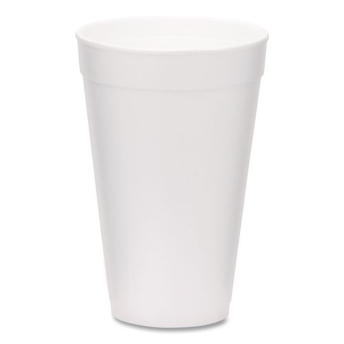 Foam Drink Cups, 16 oz, White, 500/Carton