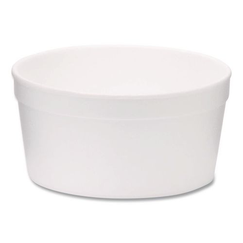 Foam Containers, Tall Style, 8 oz, White, 1,000/Carton