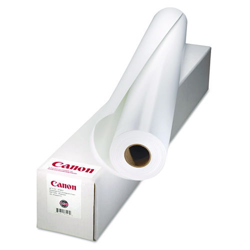Matte Coated Paper Roll, 2" Core, 5 mil, 24" x 100 ft, Matte White