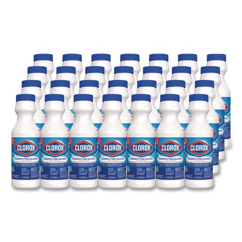 Concentrated Regular Disinfecting Bleach, 11 oz Bottle, 28/Carton