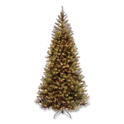 Pre-Lit Aspen Spruce Slim Tree, 38" x 38" x 72", Green Tree, Green Tree Stand