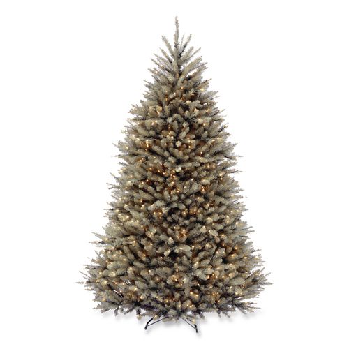 Pre-Lit Dunhill Fir Blue Spruce Tree, 59" x 59" x 90", Blue Tree, Green Tree Stand