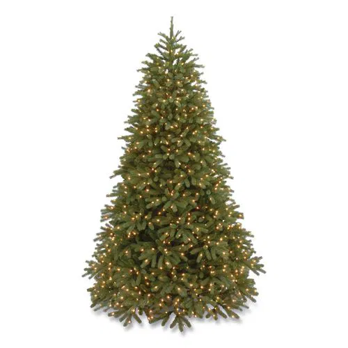 Pre-Lit Jersey Fraser Fir Medium Tree, 56" x 56" x 90", Green Tree, Green Tree Stand