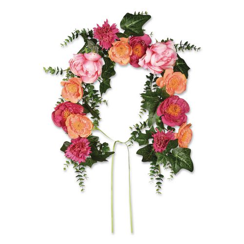 Spring Flowers Mailbox Swag, 36" Long, Pink