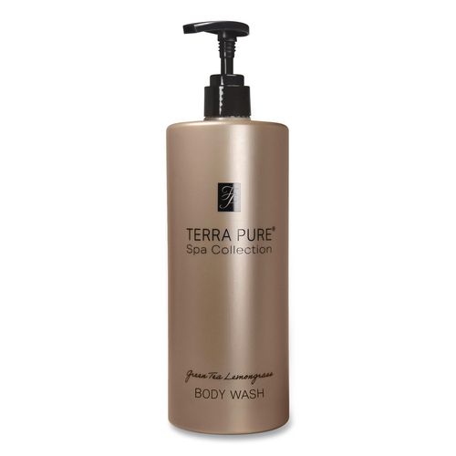 Terra Pure Body Wash Air Pump, Green Tea and Lemongrass Scent, 16.23 oz Bottle