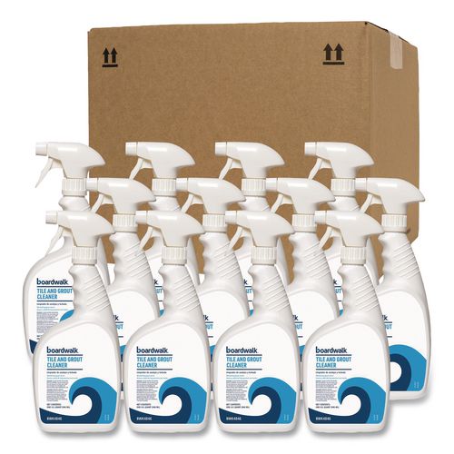 Tile and Grout Cleaner, Minted Evergreen Scent, 32 oz Bottle, 12/Carton