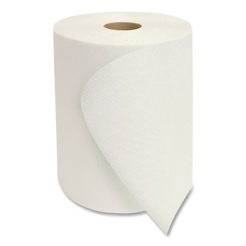 Morsoft Universal Roll Towels, 1-Ply, 8" x 1,000 ft, White, 6 Rolls/Carton