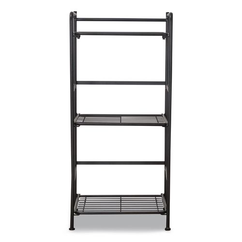 FlipShelf Three-Shelf Unit, 14.5w x 12d x 30.5h, Black