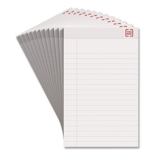 Notepads, Wide Rule, 50 White 5 x 8 Sheets, Dozen