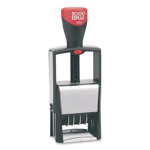 4-In-1 Message Date Stamp, 5 Years, ENTERED/FAXED/PAID/RECEIVED, 1.75 x 1.12, Red/Blue Ink
