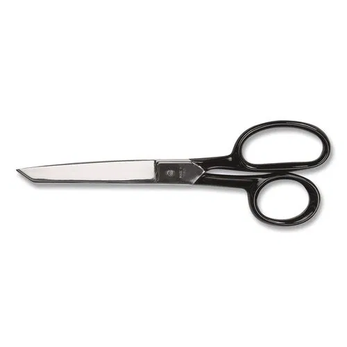 Forged Steel Standard Scissors, 8" Long, Straight Black Handle