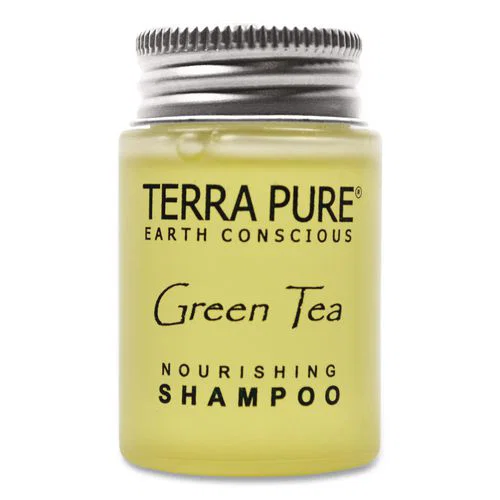 Terra Pure Shampoo Jam Jar, Green Tea Lemongrass Scent, 1 oz Jar, 300/Carton