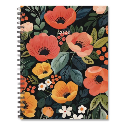 Poppy Plans Weekly/Monthly Planner, 11 x 8.5, Multicolor Cover, 12-Month (Jan to Dec): 2026