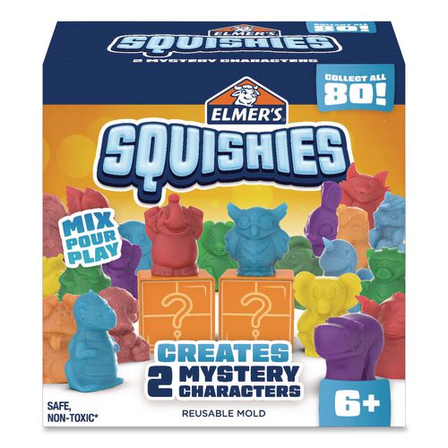 Squishies Kids' Activity Kit with (2) Mystery Character Molds, Ages 6 and Up, 12 Pieces