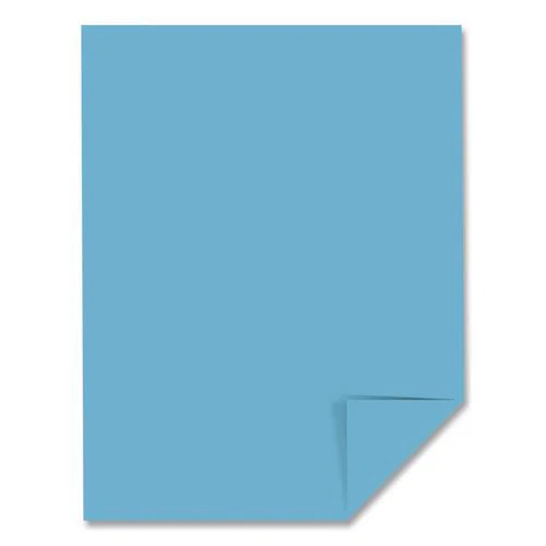 Color Cardstock, 65 lb Cover Weight, 8.5 x 11, Lunar Blue, 250 Sheets/Ream, 8 Reams/Carton