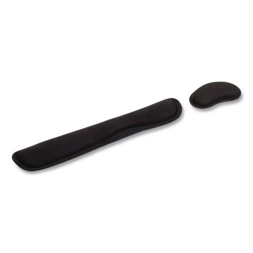 Memory Foam Gaming Ergonomic Keyboard and Mouse Wrist Rest Set, Black