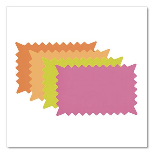 Write-On “Do It Yourself” Sign, Rectangular Burst, Die-Cut Paper, 10.13 x 6.38, Assorted Fluorescent Colors, 36/Pack