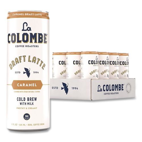 Draft Latte Cold Brew, Caramel Latte, 11 oz Can, 12/Carton