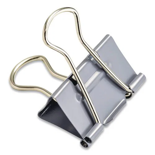 EZ Binder Clips, Large, Gray, 16/Pack