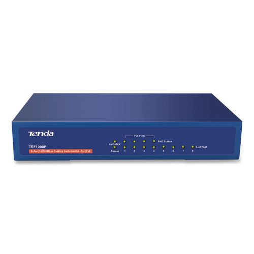 TEF1008P 10/100Mbps Ethernet Unmanaged Switch, 8 Ports
