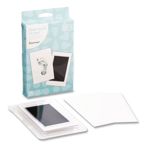 Babyprints Clean-Touch Ink Pad, Newborn Size Accommodates Hand/Feet Up to 2.25" x 3.5", Clean-Touch Ink Pad/(2) Imprint Cards
