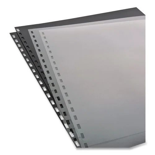 ZipBind Presentation Cover, Plastic, Square Corners, 8.5 x 11, Black/Clear, 10/Pack