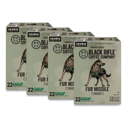 Fur Missile Coffee K-Cups, 22/Box, 4 Boxes/Carton