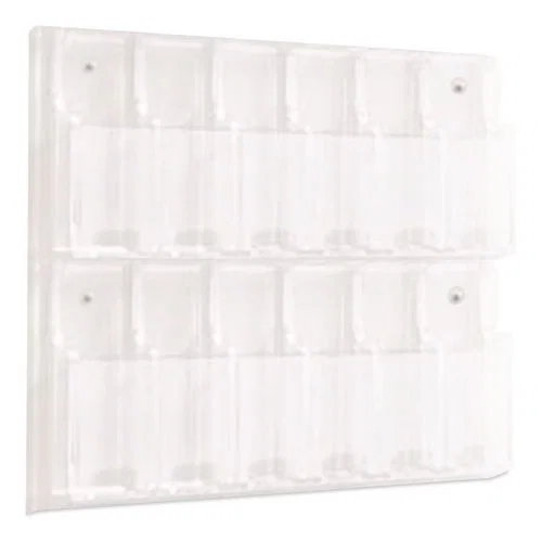 Clear2c 12 Pamphlet Display, 28.75 x 3 x 23.5, Clear