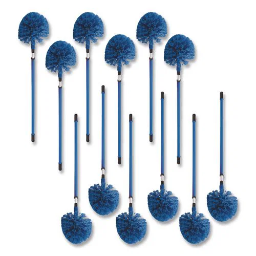 Metal Telescopic Handle, 1" x 34", Blue, 12/Carton