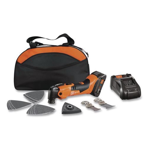 MULTIMASTER AMM 500 AS 4 Ah Cordless Oscillating Multi-Tool Kit with 12 Accessories, Variable Speed