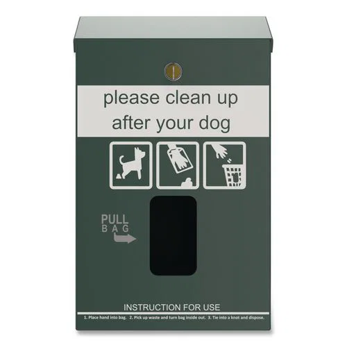 Wall-Mount Pet Waste Header Bag Dispenser, Green