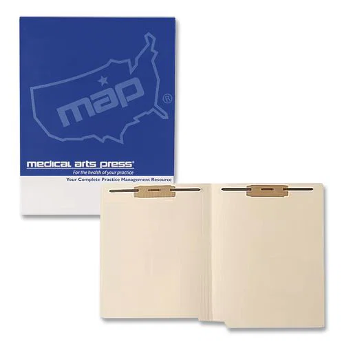 Heavy-Duty Poly-Reinforced End Tab Fastener Folders, Straight Tab, Expands 0.75", 2 Fasteners, Letter Size, Manila, 50/Box