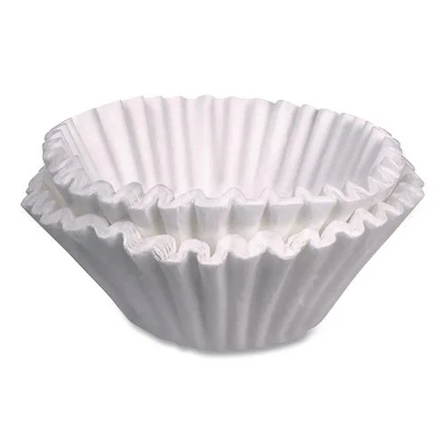 Coffee Filters, 12 Cup Size, Flat Bottom, 500/Bag, 2 Bags/Carton