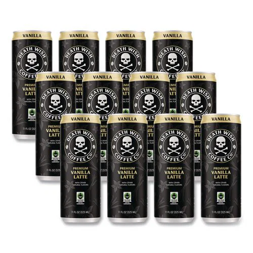 Vanilla Latte Cold Brew Coffee, 11 oz Can, 12/Carton