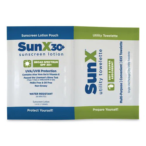 SunX30 Sunscreen Lotion Packets, 0.25 oz, 300 Packets