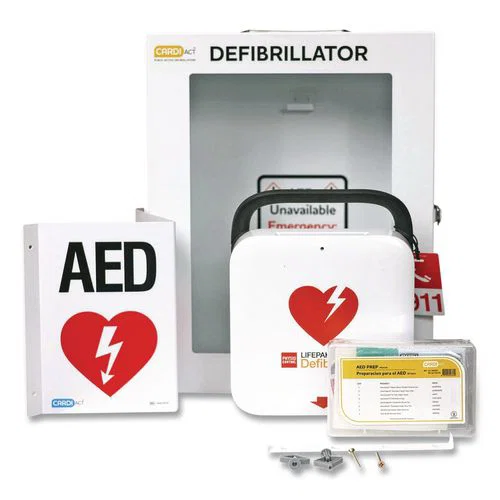 LIFEPAK CR2 Fully-Automatic, Cellular, English/Spanish. Handle, Standard Cabinet