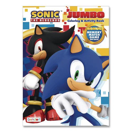 Sonic Jumbo Coloring and Activity Book, Ages 3 and Up, 64 Pages