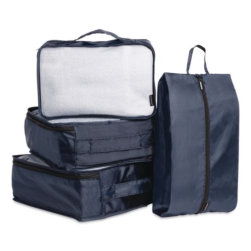 4-Piece Packing Cube Set, Assorted Sizes, Navy
