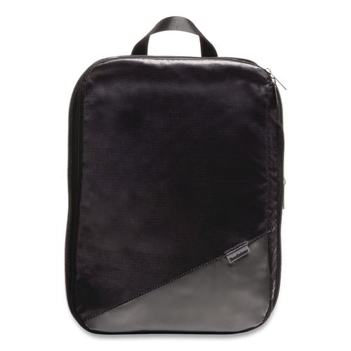 Two-Piece Compression Luggage Cubes, 10 x 7 x 1.25/14 x 10 x 1.25, Black