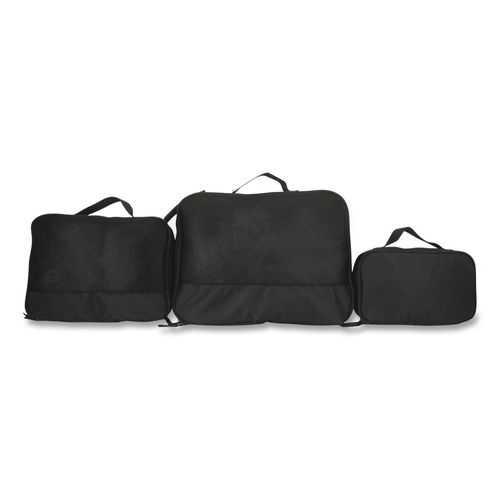 Four-Piece Packing Cube Set, Assorted Sizes, Black