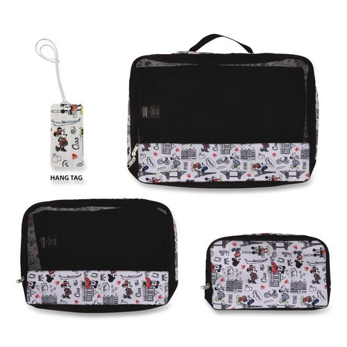 Minie and Mickey Mouse Four-Piece Packing Cube Set, Assorted Sizes