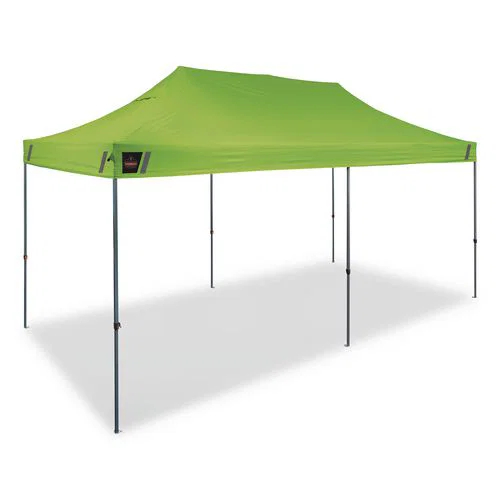 SHAX 6004 Heavy-Duty Pop-Up Tent, 10 ft x 20 ft x 10 ft, Polyester/Steel, Lime