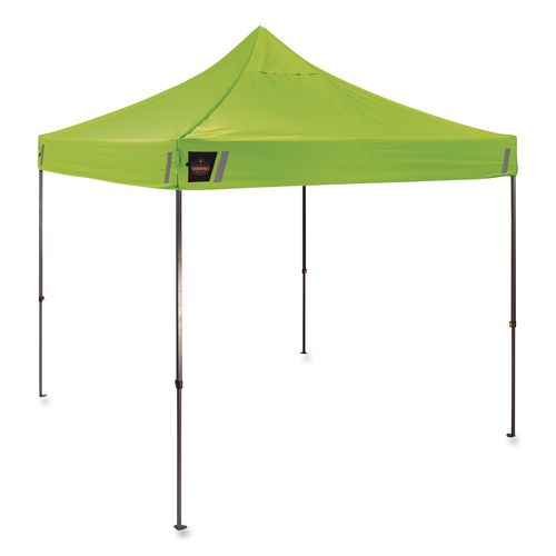 SHAX 6002 Heavy-Duty Pop-Up Tent, 10 ft x 10 ft, Polyester/Steel, Lime