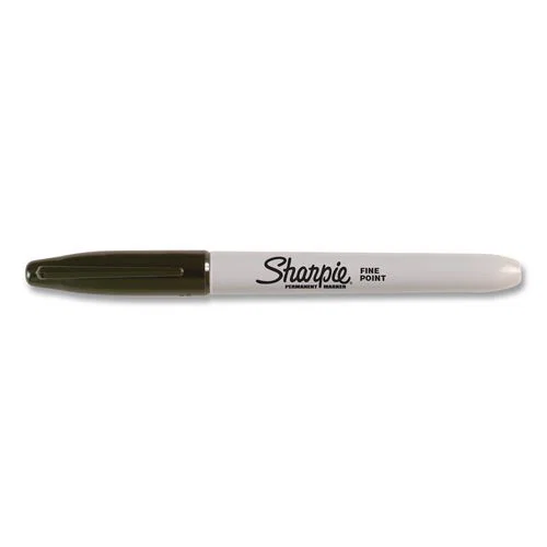 Fine Tip Permanent Marker, Bullet Tip, Black