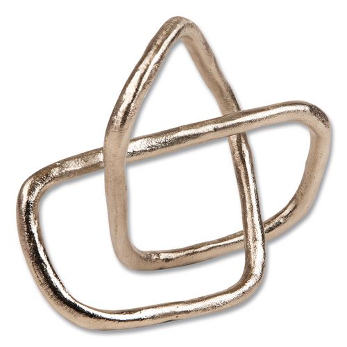 Geometric Infinity Sculpture, 3 x 8 x 6.25, Gold
