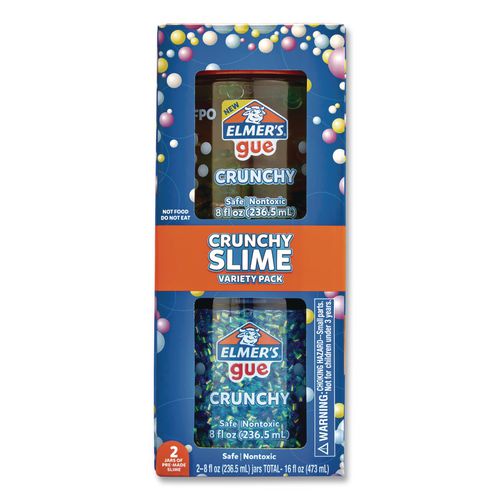 Gue Premade Crunchy Slime, Assorted Colors, 2/Pack