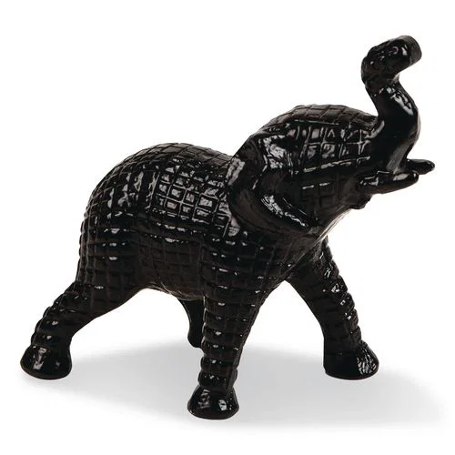 Lucky Wealth Elephant Figurine, 2 x 6.5 x 4.5, Black