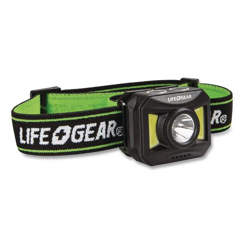 LifeGear Adventure USB-C Rechargeable Headlamp, Rechargeable Lithium Ion Battery (Included), Black